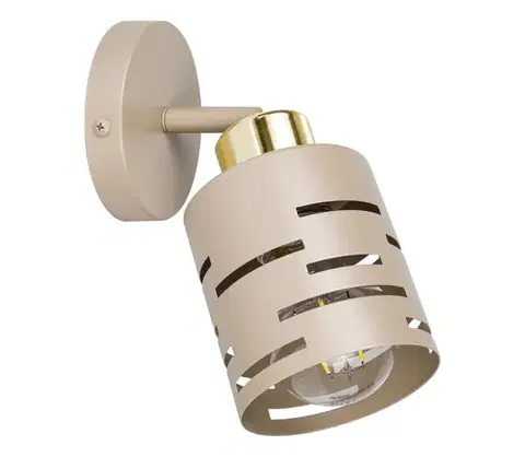 Svietidlá  Nástenné bodové svietidlo ELEN 1xE27/35W/230V béžová/zlatá ELEN WALL LIGHT BEIGE