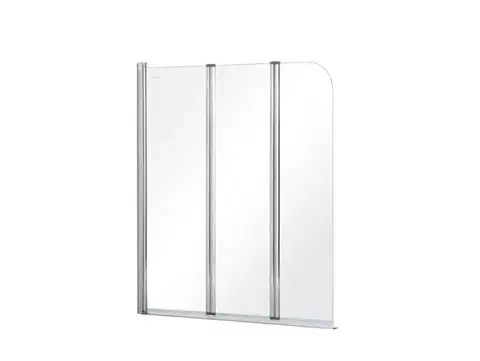 Sprchové dvere BESCO - Vaňová zástena PRIME 3 - FARBA rámu - Chróm / Leštený hliník (ALU), Rozmer A - 120 cm, Smer zatvárania - Univerzálne Ľavé / Pravé, Výplň - Číre bezpečnostné sklo - 5 mm BCPRIM12CC