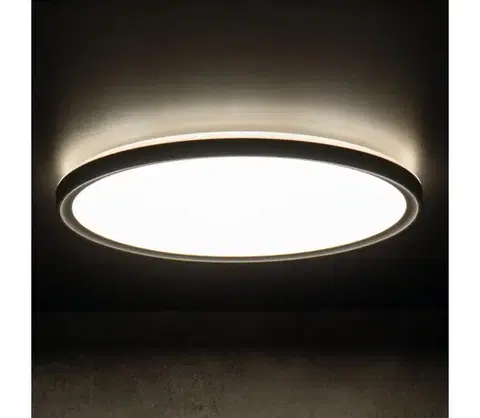 Svietidlá  31505 - LED Kúp. stropné svietidlo AZPO LED/22W/230V pr. 42 cm IP54 čierna 31505