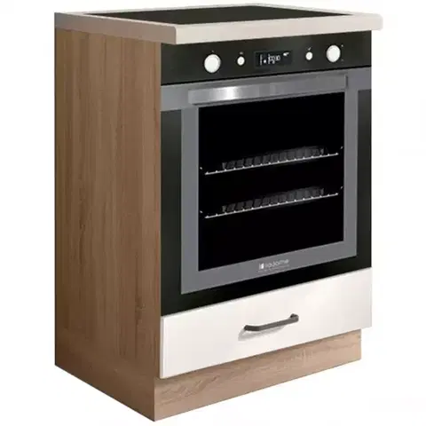 Kuchynské skrinky stojace Kuchynská skrinka Smart 17D Sonoma/biely Mat