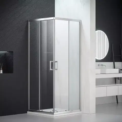 Sprchové kúty 90x90 Sprchový kút Point 90x90x190 chróm