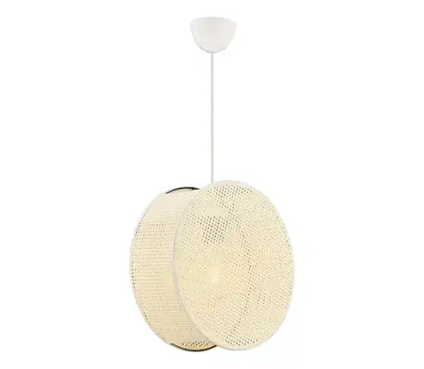 Svietidlá  Závesný luster na lanku BIG DRUM 1xE27/60W/230V krémový 390FLH2524