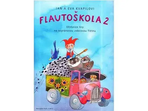 Hudba - noty, spevníky, príručky Flautoškola 2 - Eva Kvapilová,Jan Kvapil