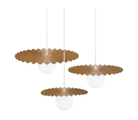 Svietidlá  SADA 3x luster na lanku SUNPLISS 1xG9/10W/230V zlatá/krémová W-KM 308080 SET/3 SAND+GO