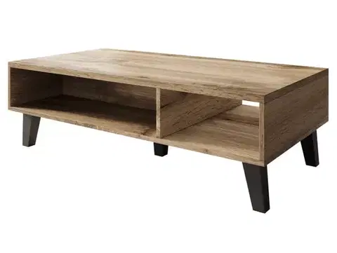 Konferenčné stolíky CAMA MEBLE Nord konferenčný stolík dub wotan / čierna