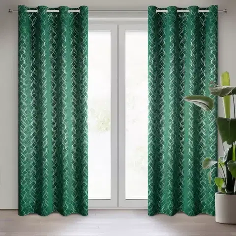 Závesy do spálne Záves POLI 140X250 na priechodkách 372585