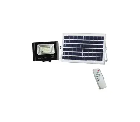 LED osvetlenie  LED Stmievateľný solárny reflektor LED/12W/3,2V 6000K IP65 + diaľkové ovládanie 94006