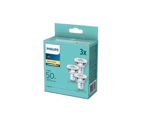 Žiarovky SADA 3x LED Žiarovka Philips GU10/4,6W/230V 2700K 8718699777913