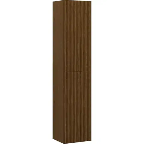 Kúpeľňový nábytok MEXEN/S - Rivel kúpeľňový stĺp 35, 2 dvierka, reliéf, orech 91A21-03016-2-BF86