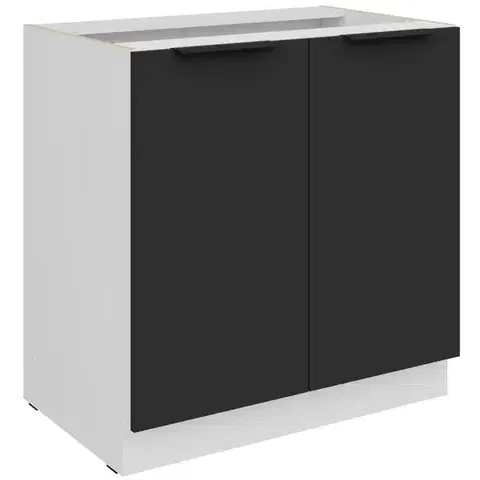 Kuchynské skrinky stojace Kuchynská skrinka Aria-Bl/Wh Anti Fingerprint 80d 2f Bb