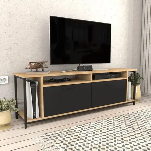 TV stolíky TV stolík Omar - Oak, Black
