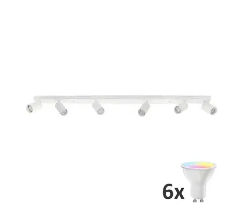 Svietidlá  LED RGBW bodové svietidlo ANGIE 6xGU10/6,5W/230V biela MX0124+AI2323