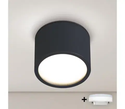 Svietidlá BRILAGI - LED RGB stmievateľné kúpeľňové bodové svietidlo SMOOTH 1xGX53/14W/230V Wi-Fi Tuya čierne BG2837+IM1490