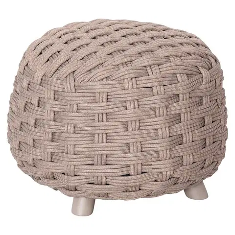 Ostatný nábytok z kovu a hliníka Luxusný hliníkový taburet CALIOPE ø 49 cm (café)
