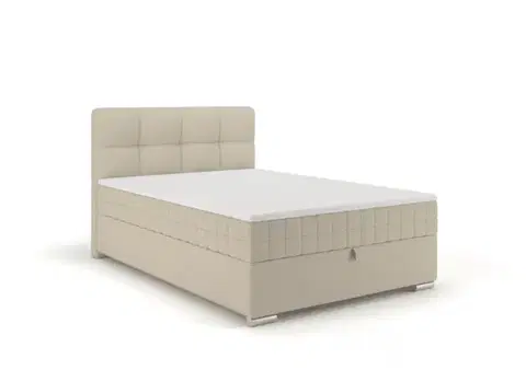 Postele Elvisia Manželská posteľ ALPINA Boxspring | 140 x 200 cm Farba: Béžová / Vinci 23