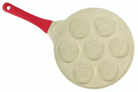 Panvice, lievanečníky MAKRO - Panvica na 7ks lievancov 26,5cm, kovaný hliník, úsmev