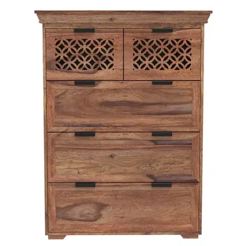 Komody Komoda Mira 90x120x45 indický masív palisander