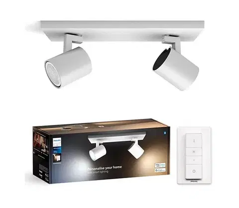 Svietidlá Philips - LED Stmievateľné bodové svietidlo Hue RUNNER 2xGU10/4,2W/230V + DO biela 8720169320475