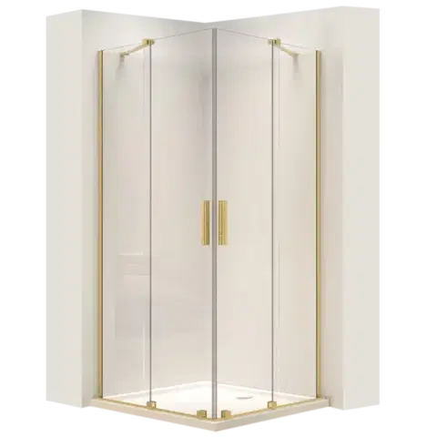 Sprchovacie kúty REA - Sprchová kabína Montana Double Gold Brush 90x90 REA-K6636