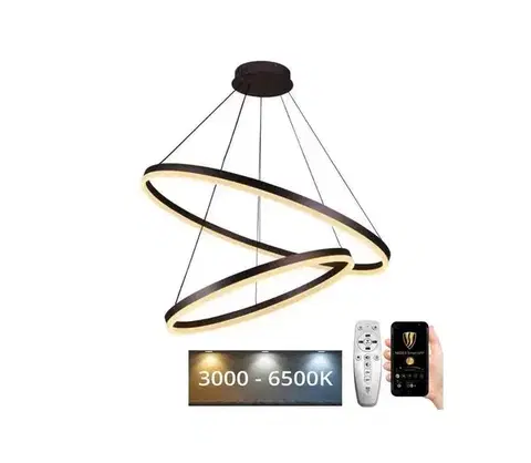 Svietidlá  LED Stmievateľný luster na lanku LED/100W/230V 3000-6500K + diaľkové ovládanie J4311/BR