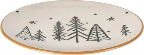 Vianočné dekorácie Kinekus Tanier vianočný 24 cm dolomit