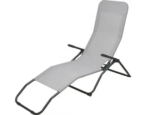 Záhradné lehátka Kinekus Lehátko skladacie Siesta 140x60x96 cm sivá