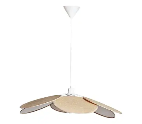 Svietidlá Cottex 8200130-5000 - Závesné svietidlo na lanku WINF 1xE27/8W/230V béžová/biela 8200130-5000