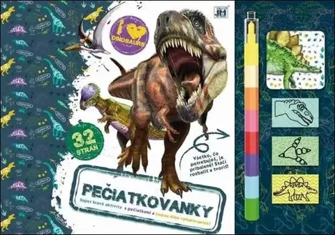 Nalepovačky, vystrihovačky, skladačky Pečiatkovanky - Dinosaury