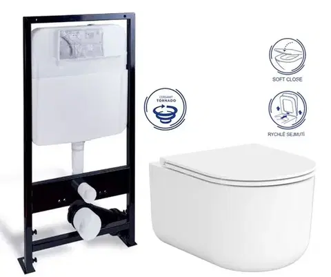 Závesné wc sety PRIM predstenový inštalačný systém bez tlačidla + WC CERSANIT INTRO PRO OVAL /vírivé splachovanie/ + sedadlo PRIM_20/0026 X IR1