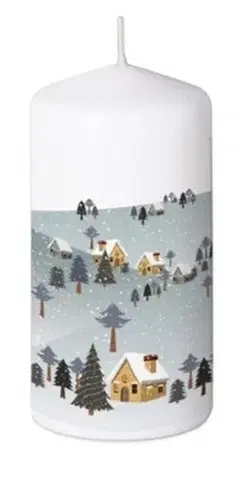 Vianočné dekorácie Kinekus Sviečka valec 60x110mm, Winter Wonderland