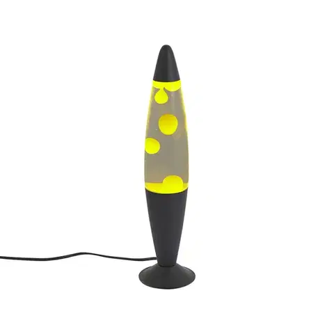 Stolné lampy Lávová lampa priehľadná so žltým voskom vrátane LED - Molten Lava