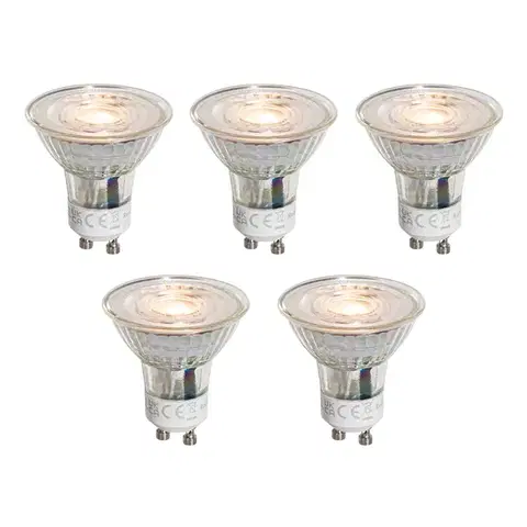 LED osvetlenie Sada 5 LED žiaroviek GU10 50 mm číra 3W 250 lm 2200K