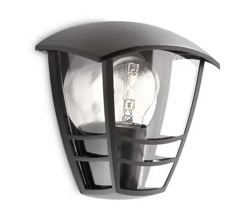 Záhradné lampy Philips 15387/30/16 - Vonkajšie nástenné svietidlo MYGARDEN CREEK 1xE27/60W/230V 15387/30/16