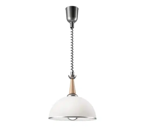 Svietidlá  Sťahovací luster CHIARA 1xE27/60W/230V strieborná/buk LM-1.1.110