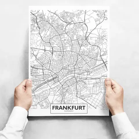 Moderné obrazy Obrazy na stenu - Map of Frankfurt