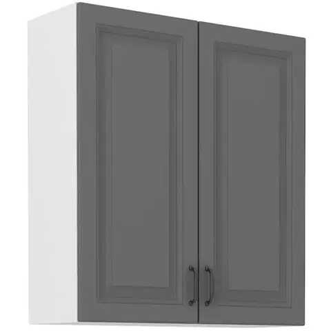 Kuchynské skrinky visiace Kuchynská skrinka Stilo dustgrey/biely 80g/90 2f