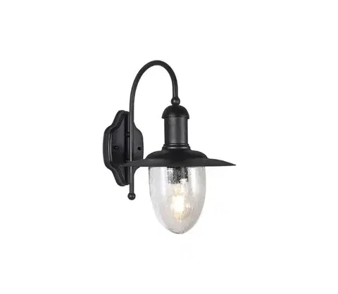Svietidlá  Vonkajšie nástenné svietidlo TALISA 1xE27/60W/230V IP44 čierna SKU013591