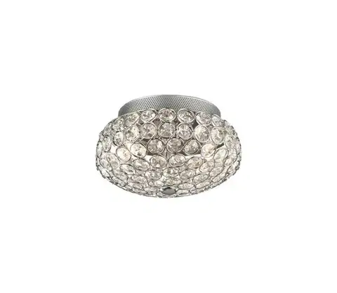 Svietidlá Ideal Lux - LED Krištáľové stropné svietidlo KING 3xG9/3W/230V pr. 25,5 cm chróm 075389