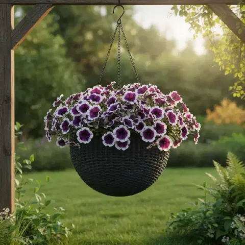 Záhradné kvetináče KETER Kvetináč Hanging GLOBE | grafit