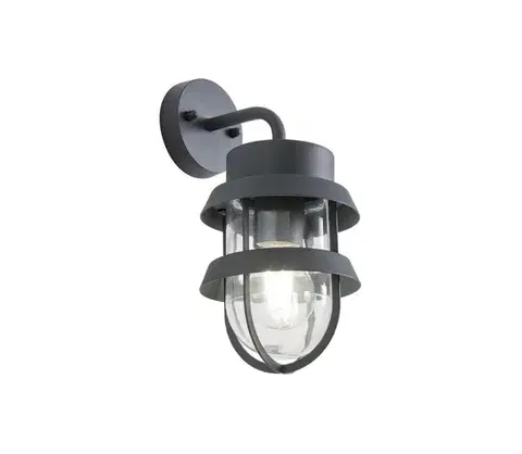 Svietidlá Redo 9498 - Vonkajšia nástenná lampa CLAUT 1xE27/42W/230V IP44 antracit 9498