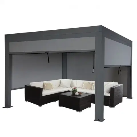 Bioklimatické pergoly Bioklimatická pergola HWC-L46 3x3 so 4 bočnými stenami