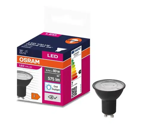 Žiarovky LED Žiarovka VALUE PAR16 GU10/6,9W/230V 4000K 36° čierna - Osram 4058075766549