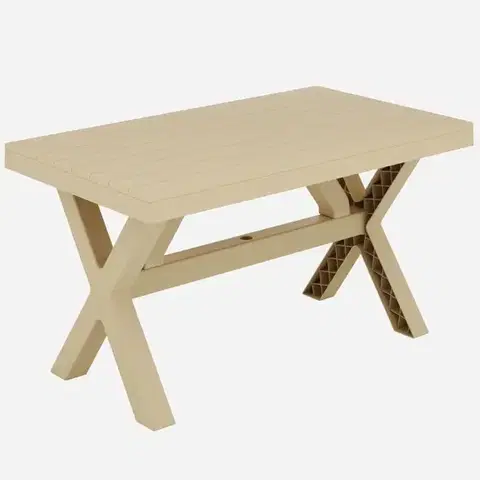 Záhradné stoly Stôl Rustic béžový 80x140 cm