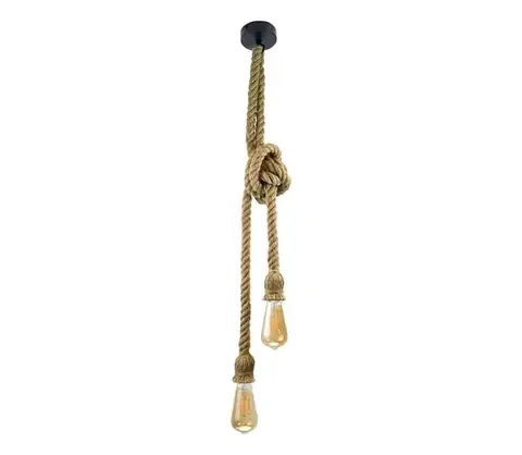 Svietidlá  Luster na lanku ROPE 2xE27/12W/230V 307613
