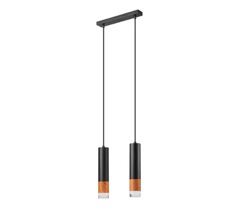 Svietidlá  Luster na lanku AURELIA 2xGU10/10W/230V LM-2.152/CZARNY