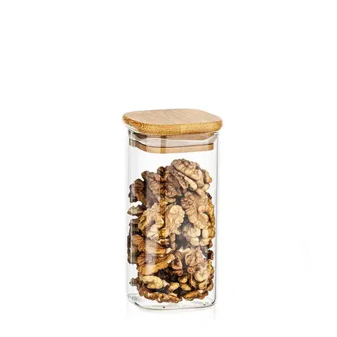 Misky a misy 4Home Sklenená dóza na potraviny s viečkom Bamboo, 300 ml, 300 ml