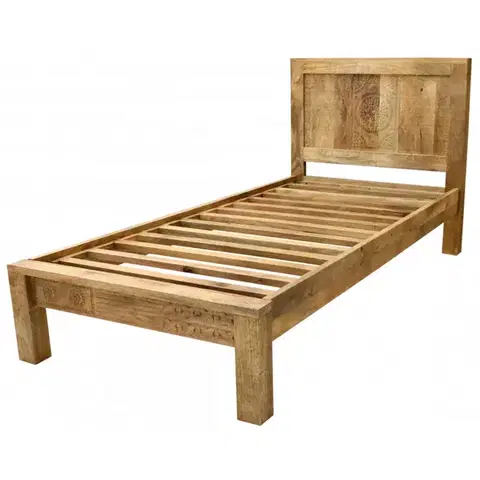 Postele Posteľ Manu 90x200 indický masív mango