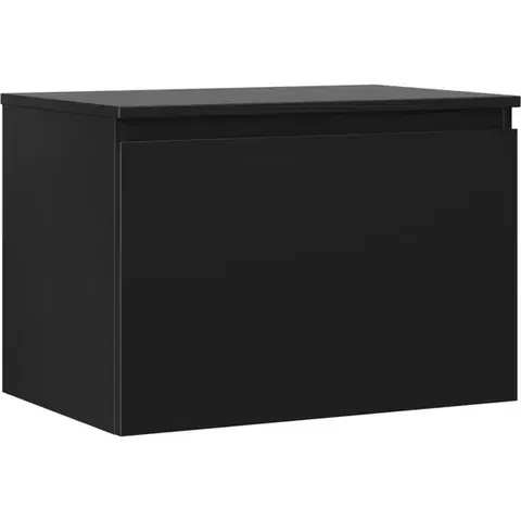 Kúpeľňový nábytok MEXEN/S - Orio kúpeľňová skrinka pod umývadlo 70 cm s doskou, 1 šuplík, čierna mat 91A10-07047-1-BFC71