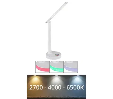 Lampy Globo 58445W - LED RGBW Stmievateľná stolná lampa GERALDO LED/5W/230V + LED/2W 58445W