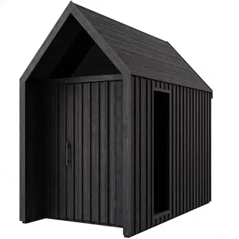 Drevené domčeky na záhradu Záhradný domček Swedish Barn 1629 čierna V3